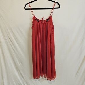 Maison Scotch Filmy Lined Dressing Gown Night Gown Size Small Red